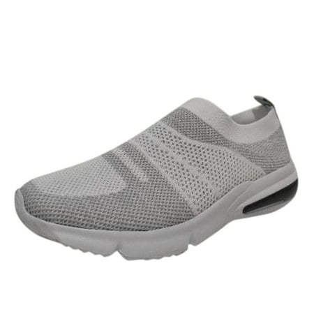 

Women s Casual Solid Color Breathable Mesh Soft Sole Lightweight Sneakers Slip on Womens Sneakers Size 12 Womens Sneakers Air