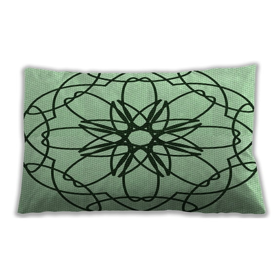 Ahgly Company Outdoor Rectangular Contemporary Lumbar Throw Pillow, 13 inch by 19 inch