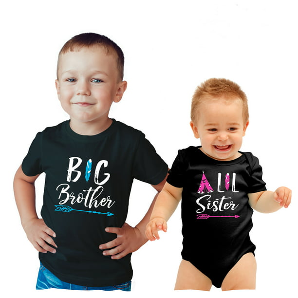 Feisty and Fabulous, Brother Sister Matching Outfits, Big Brother Little Sister Shirts, Black Brother, Baby Sister - Walmart.com
