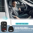 thumbnail image 2 of Control remoto de entrada sin llave Unique Bargains OUCG8D-440H-A para Honda Odyssey 2001-2002 5 botones, 2 of 7