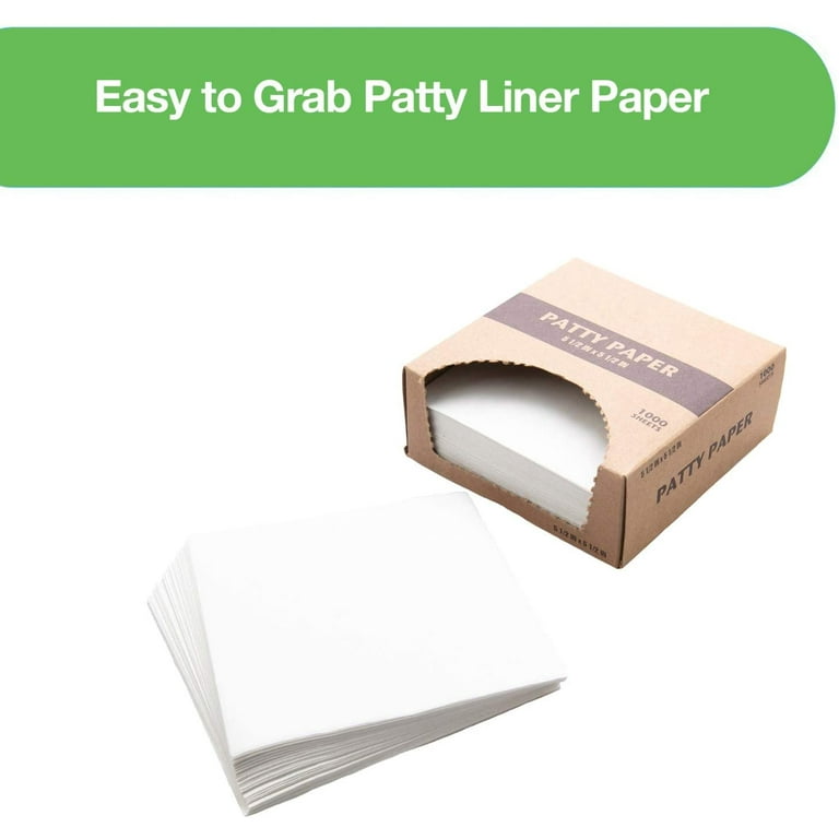 Durable Patty Wax Paper Squares Pack of 100 sheets 5.5 x 5.5 NEW