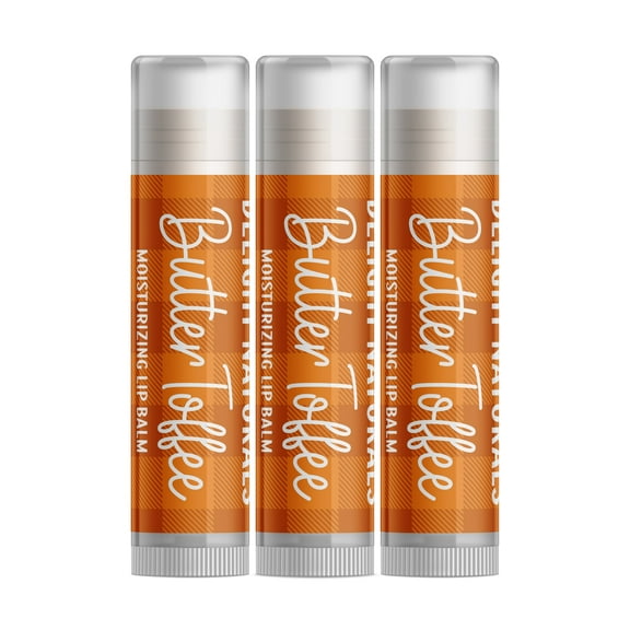 Delight Naturals Butter Toffee Lip Balm - 3 Pack