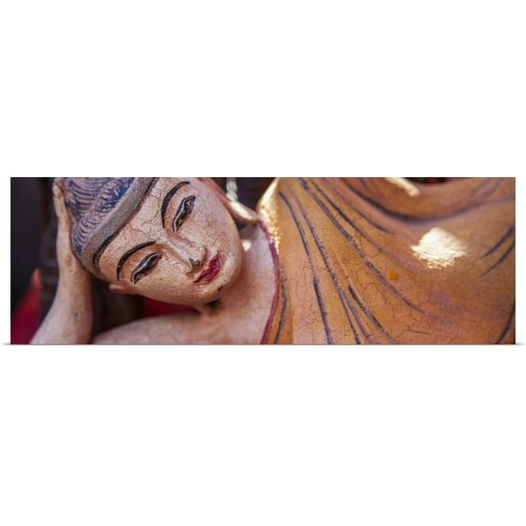 Great BIG Canvas | "Giant Buddha leaning on her side in Burma" Art Print - 60x20