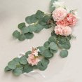 thumbnail image 5 of Pklyzj Spring Savings Wedding Aisle Chair Decorations Flowers Rose Floral Wedding Chair Back Flowers With Leaves And Ribbons Church Chair Flowers For Wedding Ceremony Decor on Clearance, 5 of 6