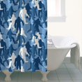 thumbnail image 4 of Blue Camouflage Bigfoot Pattern Shower Curtain 36"x72" ,Bathroom Decorative Shower Curtains Set with 12 Hooks,Modern Waterproof Washable Shower Curtain, 4 of 6