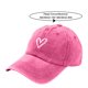 thumbnail image 5 of Gorra de béisbol para mujer con bordado de corazón: gorra de moda para niñas para deportes al aire libre,ajustable,bonita y casual, 5 of 6