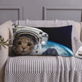 thumbnail image 6 of Disketp Cat Astronaut Pillowcase, Queen Size Pillow Cases for Bedroom,Office,Sofa, Pillow Cover with Envelope Closure - 20x36in, 6 of 7
