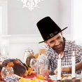 thumbnail image 4 of PMU Thanksgiving Pilgrim Hat, Deluxe Black Adult Top Hat Pack of 6, 4 of 5