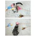 thumbnail image 4 of Cat Teaser Wand Wooden Rod Pom Pom Bell Kitten Teaser Toy Cat Interactive Toy, 4 of 10