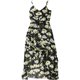 thumbnail image 1 of INC Vestido floral alto-bajo con volantes para mujer, negro, 12, 1 of 1