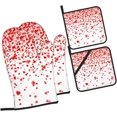 thumbnail image 2 of Mother''s Day Oven Mitts and Pot Holders 4 Pcs Sets for Kitchen, Cooking Gloves Heat Resistant Oven Mitt Gloves Non Slip Potholders for Baking, BBQ, Grilling, 2 of 6