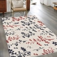 thumbnail image 2 of Grey Red Botanical Area Rugs 3'x5', Small Throw Rugs for Living Room Bedroom, Rustic Country Spring Floral Summer Leaf Indoor Outdoor Rug Non-Slip Low Pile Carpet Runner Reversible Floor Mats, 2 of 8