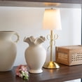 thumbnail image 4 of Home Decor Collection Sterling & Noble Home Ruffle Shaped off-White Ceramic Indoor Tabletop Vase, 4 of 12