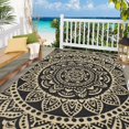 thumbnail image 3 of Outdoor Rug ;x; Reversible Boho Plastic Straw Patio Deck Camping Rugs Indoor Outdoor Portable RV Mat Carpet for Outside Porch Balcony Backyard Beach Pool, 3 of 8