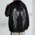 thumbnail image 2 of XIAOCHA Men's Sparkling Angel Wings Hoodies Oversized Fit Hooded Sweatshirt Edgy Y2K Streetwear Hoodie, 2 of 4