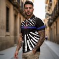 thumbnail image 4 of Aplkyhs Matching Couple Golf Shirts American Flag Eagle Black Mens Hawaiian Shirt Golf Accessories for Men Mens Shirts Casual Soft and Comfortable for Golf Tennis Hiking, 4 of 6