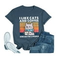 thumbnail image 1 of LUOGENLI T-shirts pour Femme pour Femmes Mode Féminine Décontractée Imprimé Col Rond Manches Courtes T-Shirt Haut T-shirts pour Femmes T-shirts Graphiques T-shirts Pêche la Saint-Patrick Bleu Marine m, 1 of 2