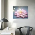 thumbnail image 3 of ONETECH   Pink Lotus Flower Wall Art Canvas Paintings Printed On Wall Ready To Hang Artwork For Living Room Decor, 3 of 4