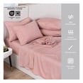 thumbnail image 3 of Sábanas 2 Juegos de Microfibra Suaves y Frescas, Real Textil (Rosa, Queen Size), 3 of 7