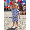 thumbnail image 5 of Cenuakty 2Pcs Toddler Boy Outfit 4th of July  Tops and Elastic Waist Shorts, 5 of 9