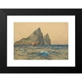 thumbnail image 2 of Hans Bohrdt 18x14 Black Modern Framed Museum Art Print Titled - View of Gibraltar from the ‘Hohenzollern’ (1914), 2 of 5