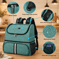 Green Pet Travel Bag Double-Layer Carrier with Collapsible Silicone ...