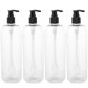 thumbnail image 1 of 4 piezas 500 ml botella de bomba de presión botella de emulsión botella de subenvasado de viaje botella recargable (botella transparente y bomba negra), 1 of 5
