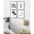 thumbnail image 3 of Drsoum Glam Black Fashion Ladies Wall Art Girly Beauty Makeup Room Decor 8x10in4pcs Black Framed, 3 of 6
