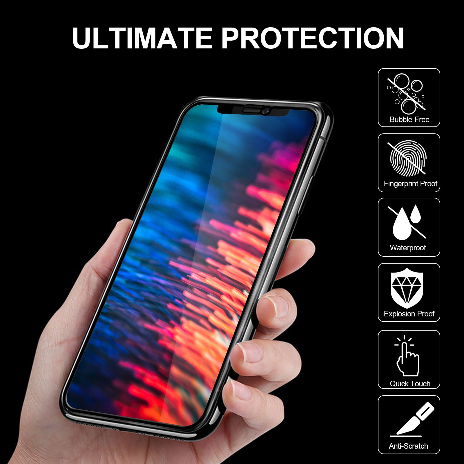 Buy Screen Protector Fit for iPhone 11 Pro Max, TSV 2 Piece HD Tempered