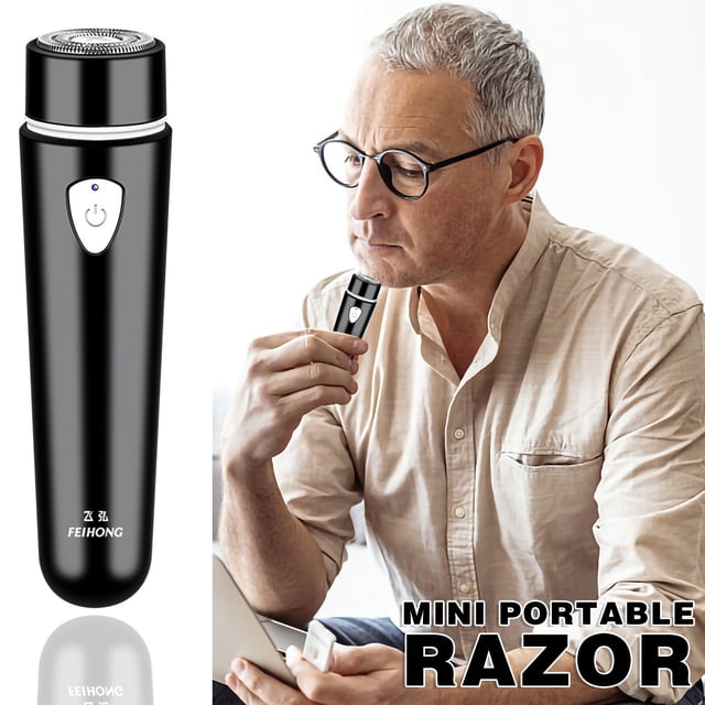 Aqestyerly Portable USB Mini Shaver Wireless Rechargeable Razor Wet Dry Compact Travel Grooming Clippers