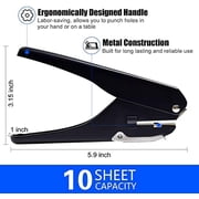 Badge Hole Punch, Upgraded All-Metal Construction Oval Hole Punch, Heavy-Duty Hole Punch for PVC ID Card DIY Crafts Paper Luggage Tag Name Tag Badge Holder(Elliptical Aperture:0.6 x 0.16 inch)