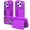 Darkpurple, variant on Sleektime Rugged PC Back Case for iPhone 17 Pro with Mirror, Cash & Credit Card Slots, Kickstand Durable Shockproof Cover for Women & Men, Slim Wallet Design, Full Protection,Black