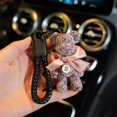 thumbnail image 1 of LLavero de oso de diamantes de imitación creativo de lujo hecho a mano, llavero de oso de Animal Punk a la moda para mujer, colgante para bolso de coche, llaveros de regalo xuanjing unisex, 1 of 2