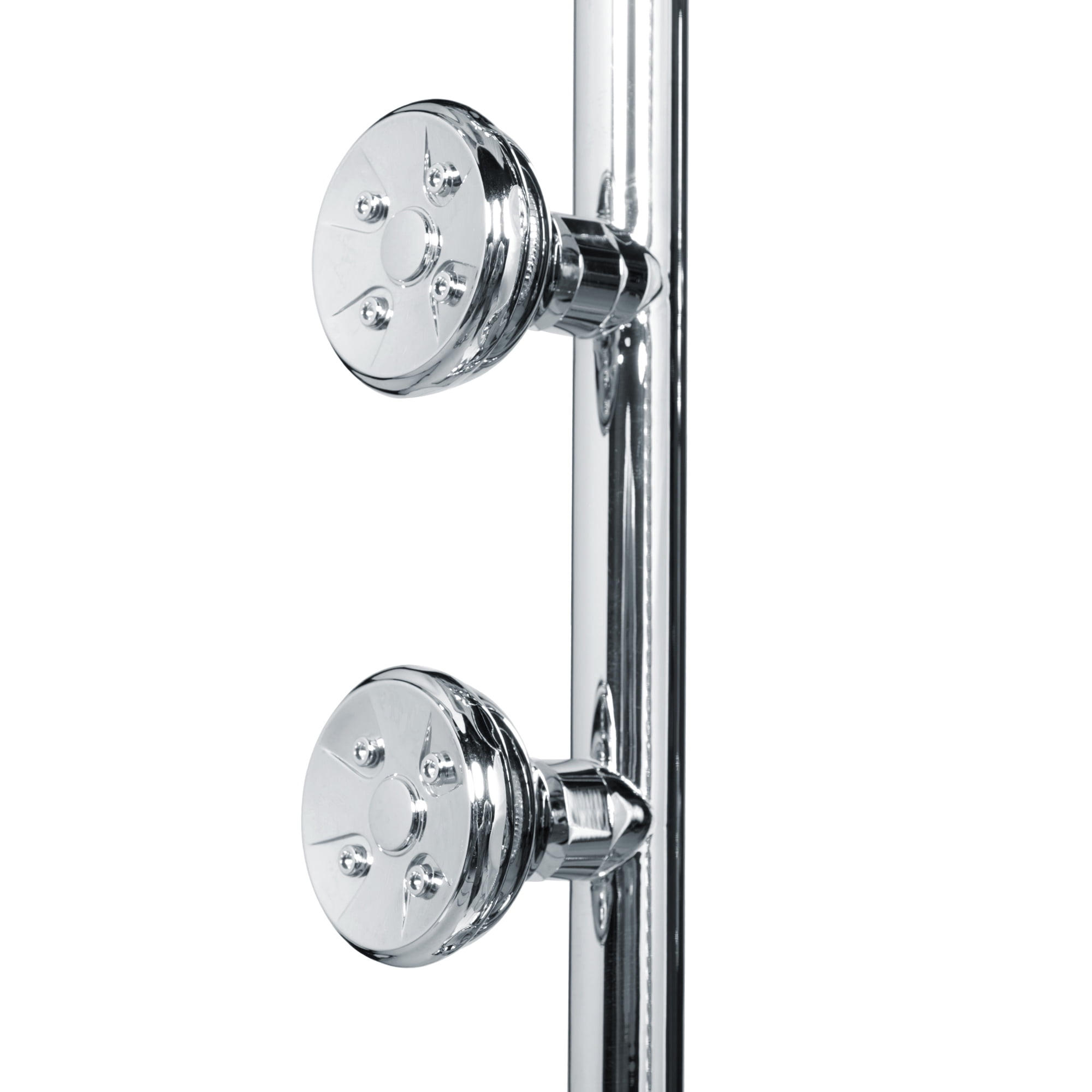Lanai 8-in Rain Showerhead Shower System with 3-Body Jets Pivoting Shower Arm and Multi-function Handshower Chrome 1.8 GPM