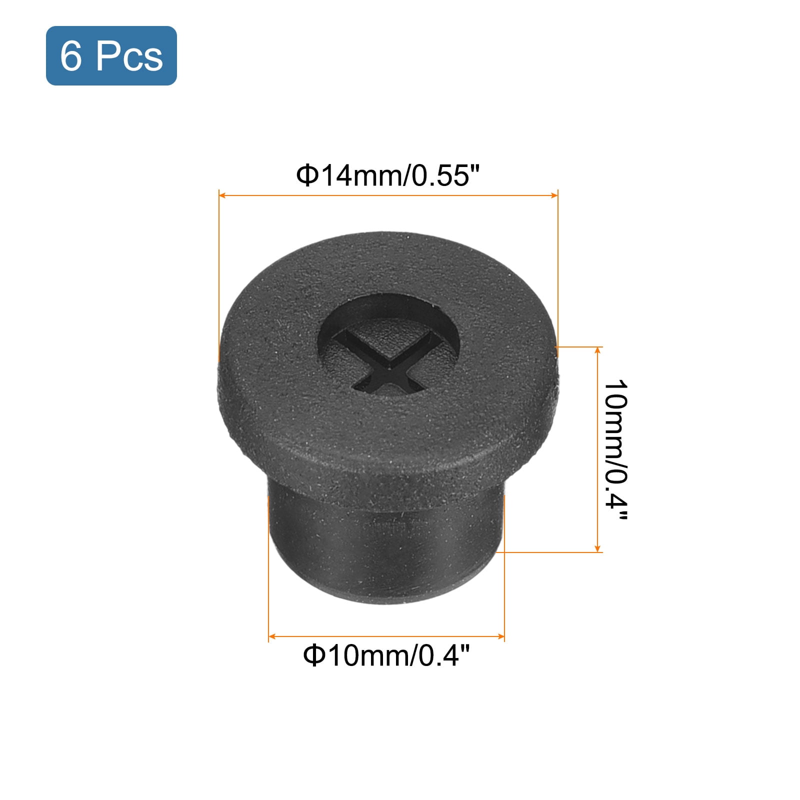 Uxcell 1-1/4 Inch Desk Cable Grommet – Flexible Rubber Wire Hole Cover For Office Computer Desk Cord Organization (Black)