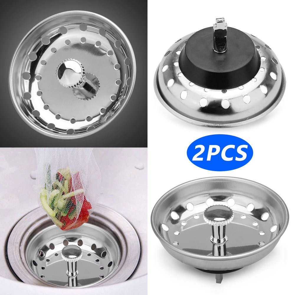 Kitchen Sink Stopper, 2pcs AntiClogging Stainless Steel Sink Disposal