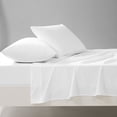 thumbnail image 5 of Purity Home 3-Piece 100% Brushed Organic Cotton Percale Bedsheet Set, 300 Thread Count Breathable, Super Soft & Cozy Bedding, Twin, Bright White, 5 of 14