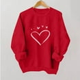 thumbnail image 6 of Valentine's Womens Sweatshirt Fleece Lined Hoodies Round-Neck Long Sleeve Shirts Cute Heart Printed Shirts Graphic Clothes Warm Winter Outfits Casual Loungewear, 6 of 7