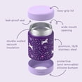 thumbnail image 5 of Bentgo Kids Stainless Steel Food Jar - 11 fl oz Leak-Proof Double Insulated Hot or Cold Food Container with Removable Silicone Bumper, Dishwasher Safe, Easy Open Lid, Ages 3+ (Unicorn), 5 of 7