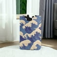 thumbnail image 6 of Yayeee Freestanding Laundry Hamper with Handle Collapsible Large Storage Basket for Clothes, Blue Wave Pattern, 6 of 7