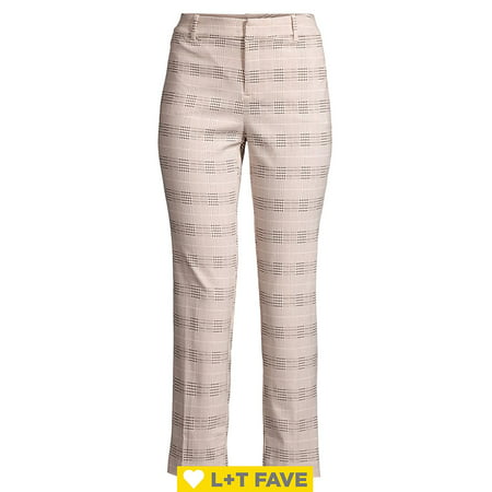 Kelly High-Rise Plaid Ankle Pants