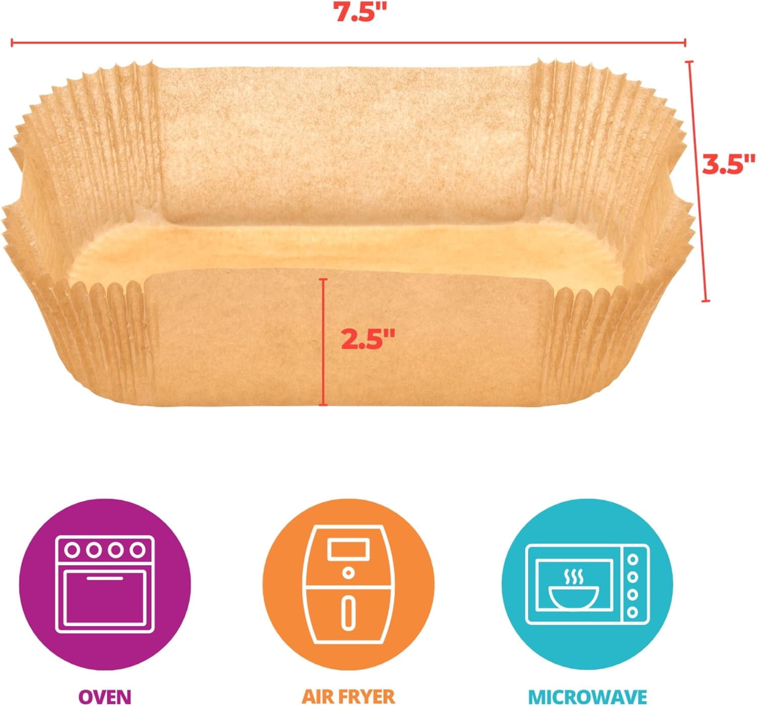 2lb Loaf Pan Liners, 100 Pack, Non-Stick Siliconized Greaseproof Paper, Baking Liner for Bread, Cakes, Banana Parchment Air Fryer