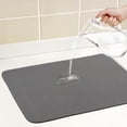 thumbnail image 3 of REGALWOVEN Large Diatomaceous Stone Dish Drying Mat, Quick Dry Coffee Mat for Kitchen Counter, Dishes, Cups, and Utensils Gray 19.7*15.7 inch, 3 of 7