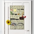 thumbnail image 2 of Bee Hanging Pocket Organizer, Continuous Flying Insects Spring Nature Print on Pastel Background, Printed Polyester Storage Bag with Pockets, 21" x 31", Eggshell Yellow, 2 of 2