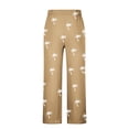 thumbnail image 4 of Pantalones largos para hombre, cintura elástica, transpirables, cómodos, suaves, informales, de playa, de poliéster., 4 of 5