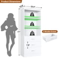 thumbnail image 7 of Homieasy 23.6" Closet System with Wooden Drawers, White, 7 of 7