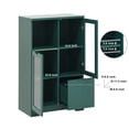 thumbnail image 4 of Leumius Sideboard Cabinet with Storage,Buffet Cabinet with Glass Doors & Drawer,Open Storage Cabinet for Living room,Green, 4 of 8