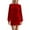 Red, variant on Women's Mock Neck Velvet Mini Dress Casual Long Sleeve Short Dress Elegant Velour Cocktail Club Party Dresses Pink S