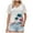 Blue, variant on TTUHYWXI Women's Cute Cartoon Graphic Tees Cat Print T Shirt Crew Neck Lace Short Sleeve Casual Tops (Purple, XL)