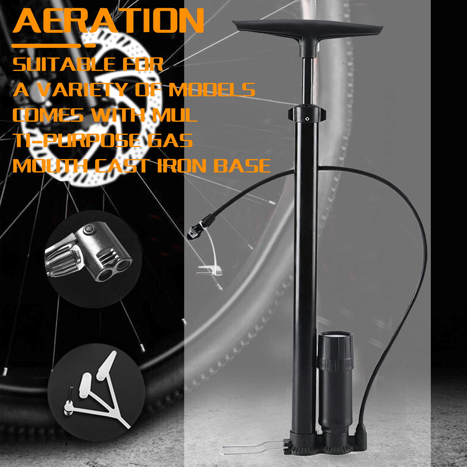 Details about  / Hand Air Pump Foot Bicycle Bike Tire 160PSI Basketball Football Soccer Ball Pool